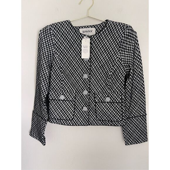 SPANX Jackets & Blazers - SPANX® Ponte Lady Slim Fit Jacket in Jacquard Plus Size XS NWT